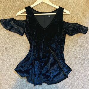 a.n.a Midnight Velvet Cold Shoulder Top